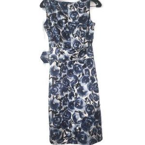 H&M Women's Floral Print Sleeveless Belted Dress